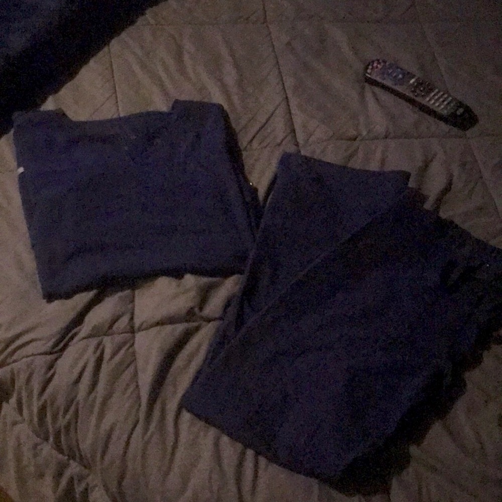 Navy blue greys anatomy scrub set xs